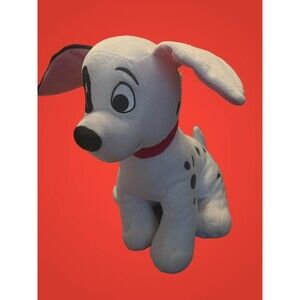 Disney Store PATCH 101 Dalmations Puppy Dog 12" Plush Stuffed Animal EUC Stuffie